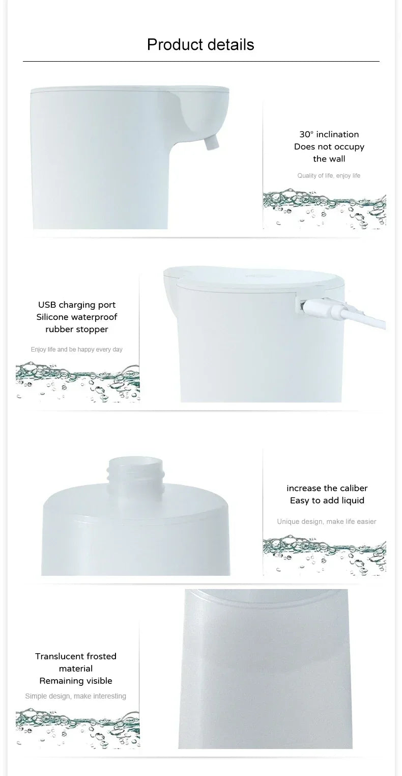 Smart Automatic Soap Foam Dispenser – Contactloze Sensor + USB Opladen, 350ml