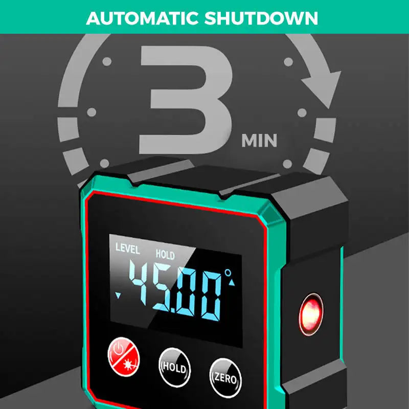 Laser Hoekmeter & Inclinometer – Digitaal, Magnetisch & Oplaadbaar – 2-in-1 Waterpas & Hoekzoeker