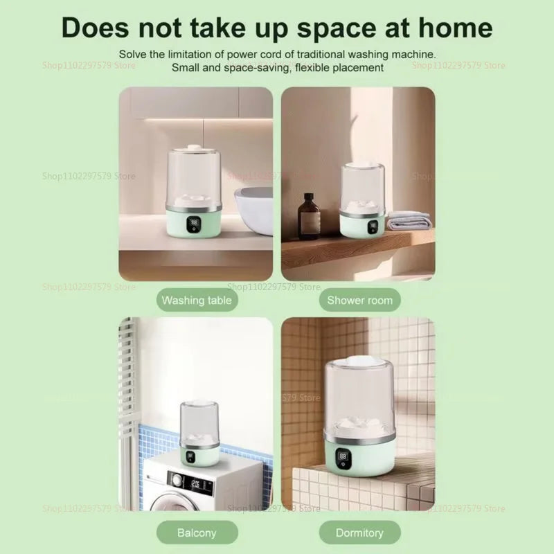 Mini Wasmachine – Compact, Licht & Efficiënt | Ideaal voor Reizen & Klein Wonen